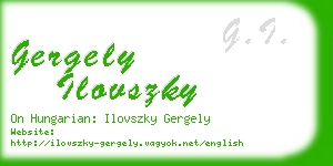 gergely ilovszky business card